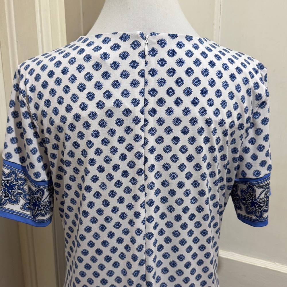 Michael Kors white and Blue Patterned Dress - Picture 10 of 13